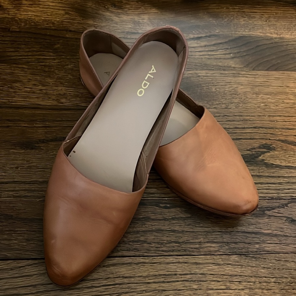 Aldo Cognac flats 7.5
